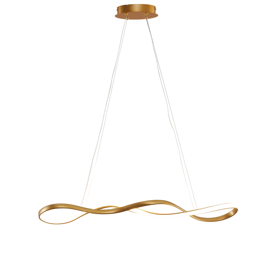 Suspension LED dorée effet vague - MARCELINE