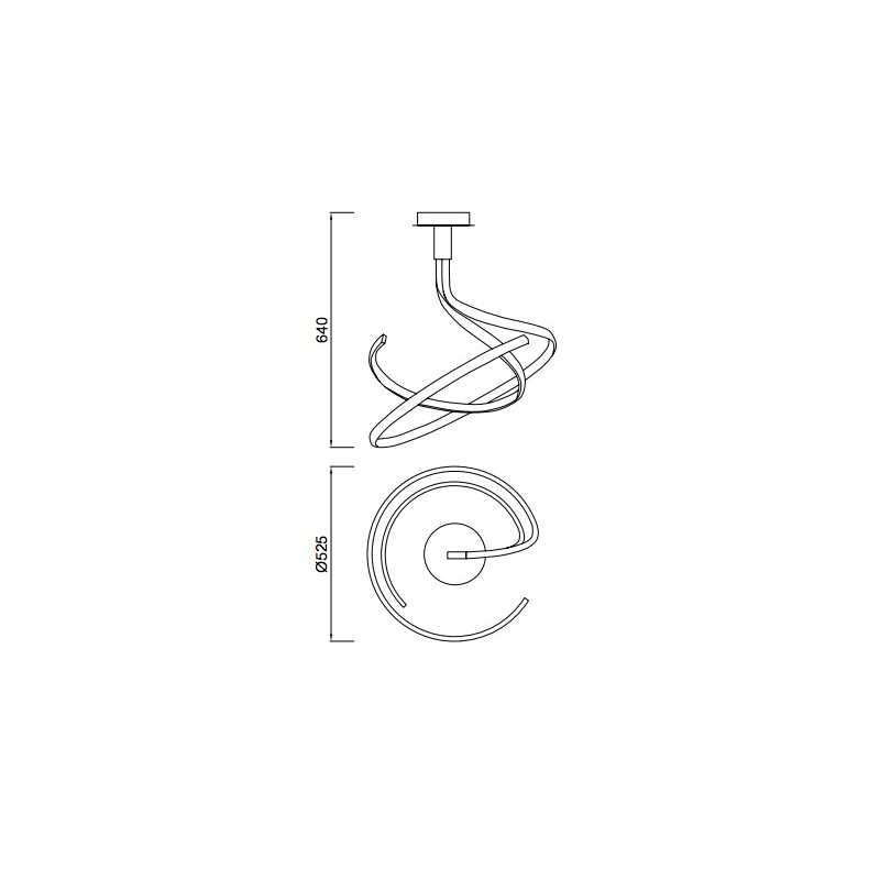 Plafonnier design en métal, D.52.5 , NUR