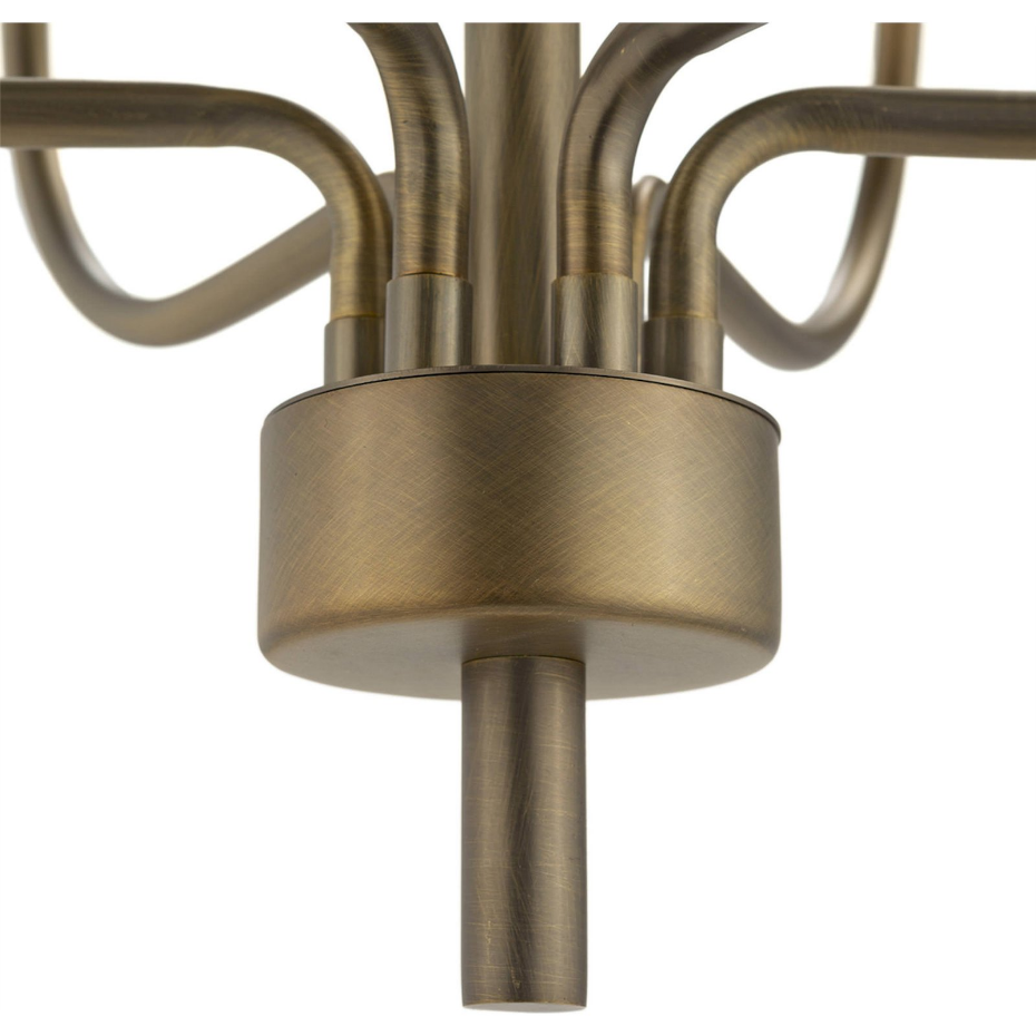 Suspension ronde en laiton vieilli style architecte