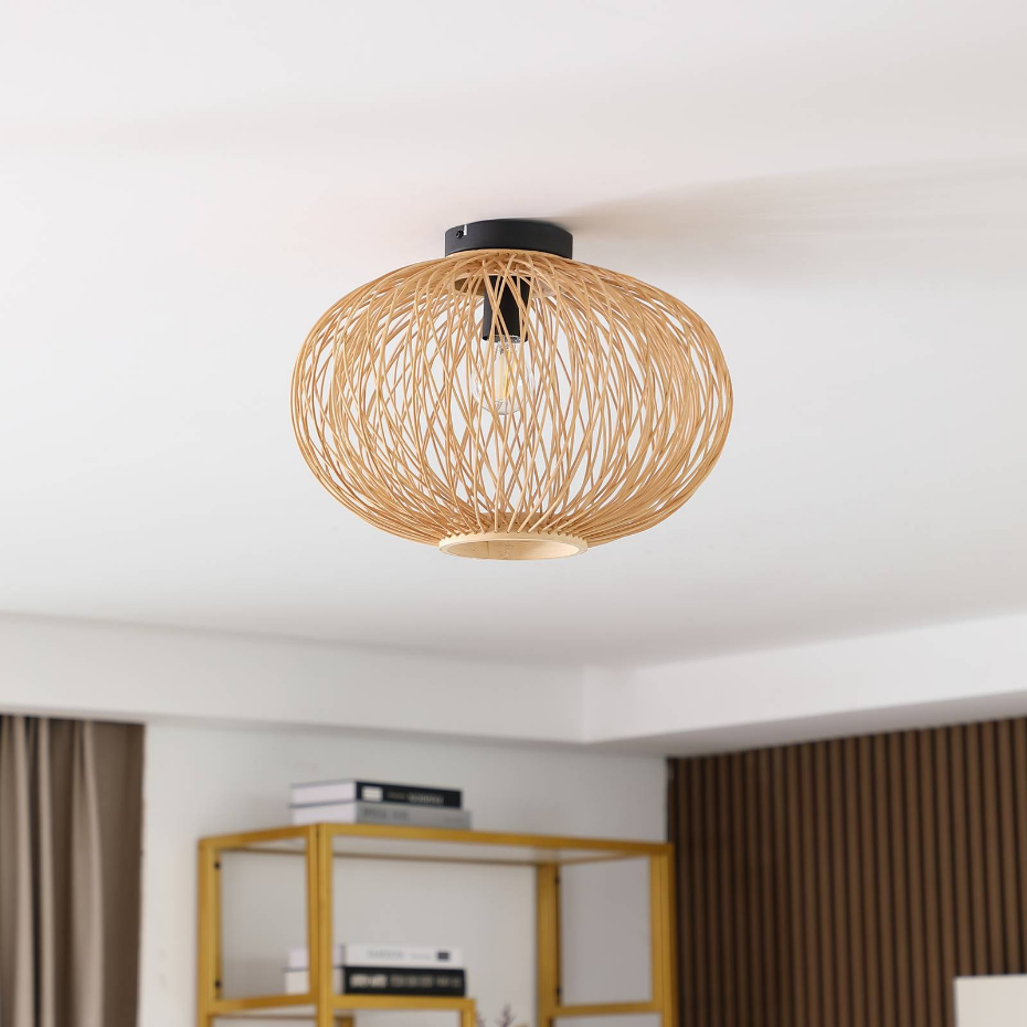 Plafonnier en bambou scandinave, Solvira
