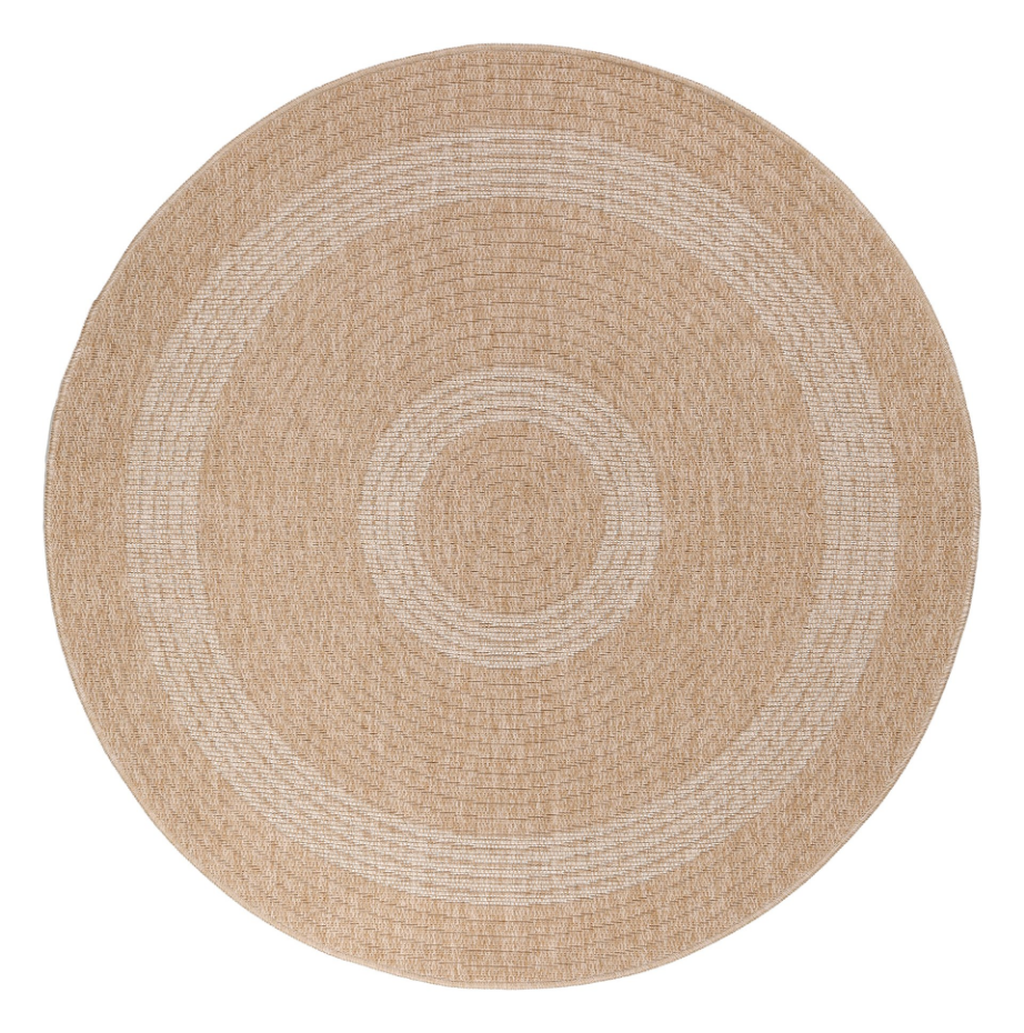 Tapis extérieur rond bicolore COMILLA
