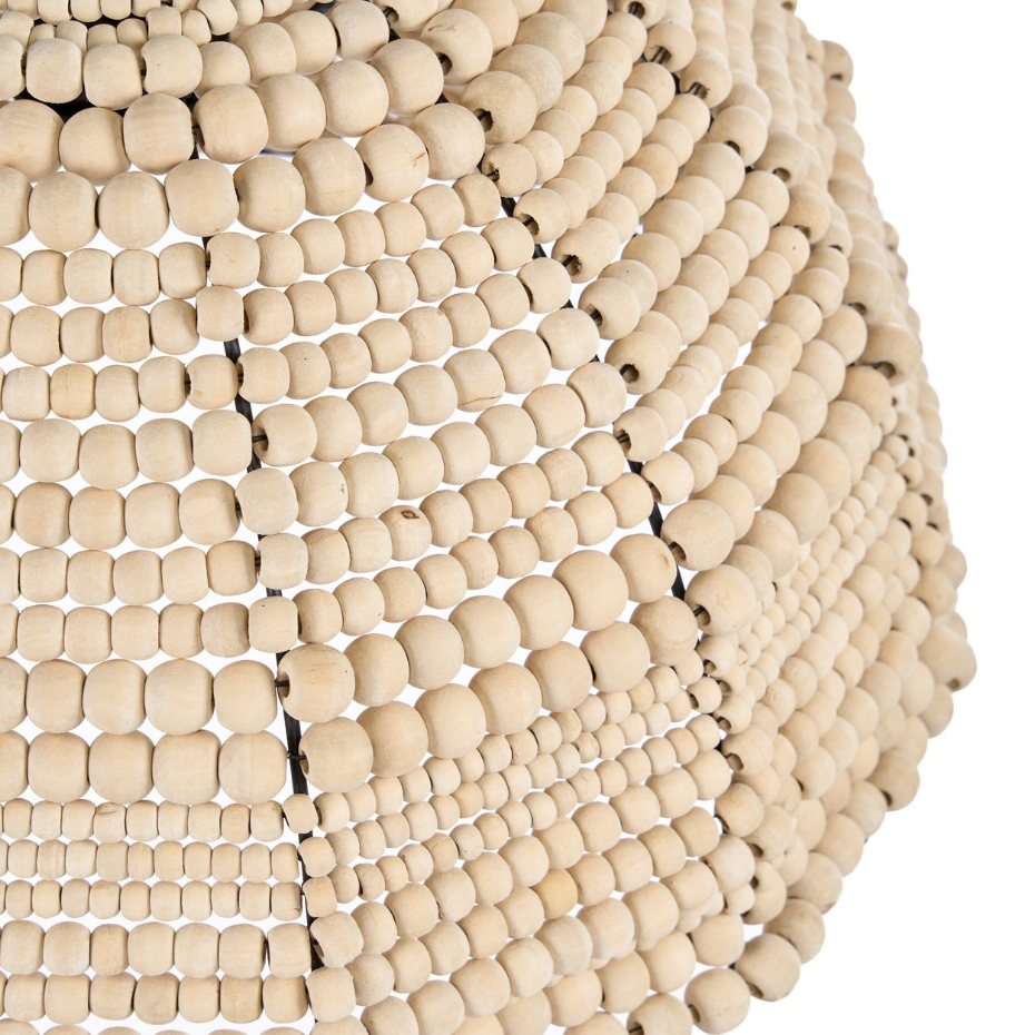 Suspension en bois et fer WOODEN BEAD DOME