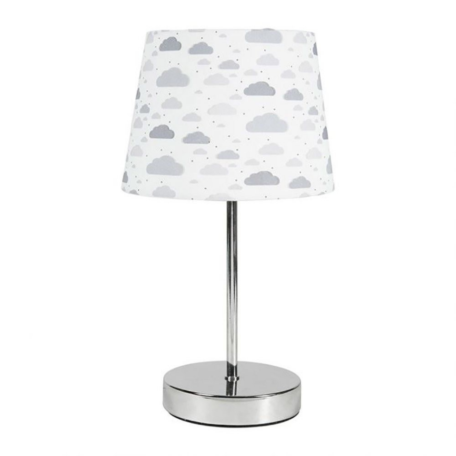 Lampe pied métal argenté Brume