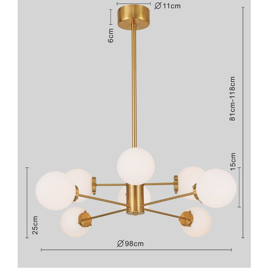 Suspension en verre et acier, HEAVENLY