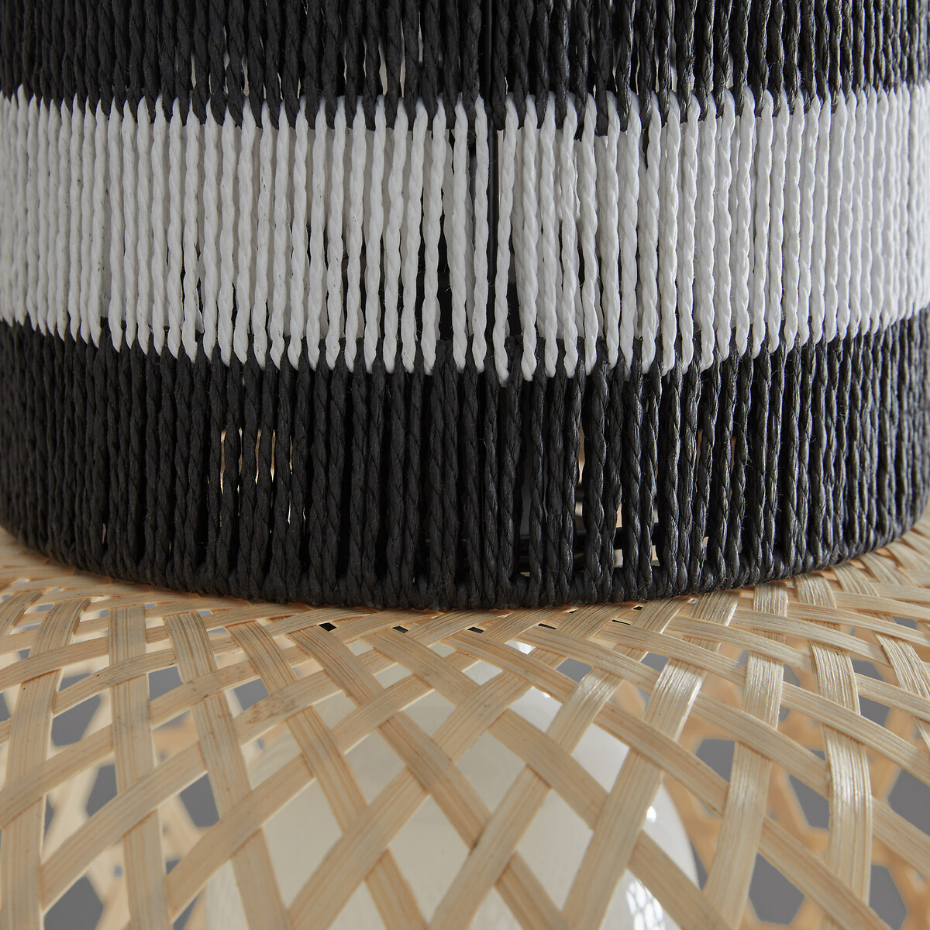 Suspension en bambou et papier tressé, Tribe
