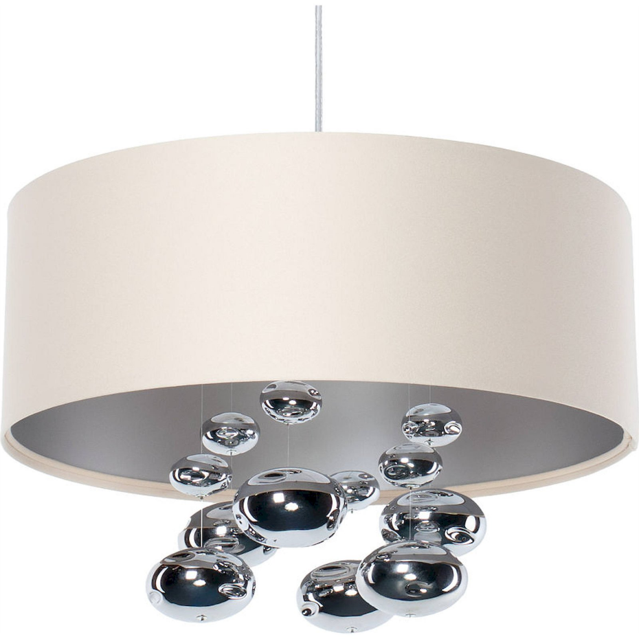 Suspension ronde en tissu avec boules Bubble Light