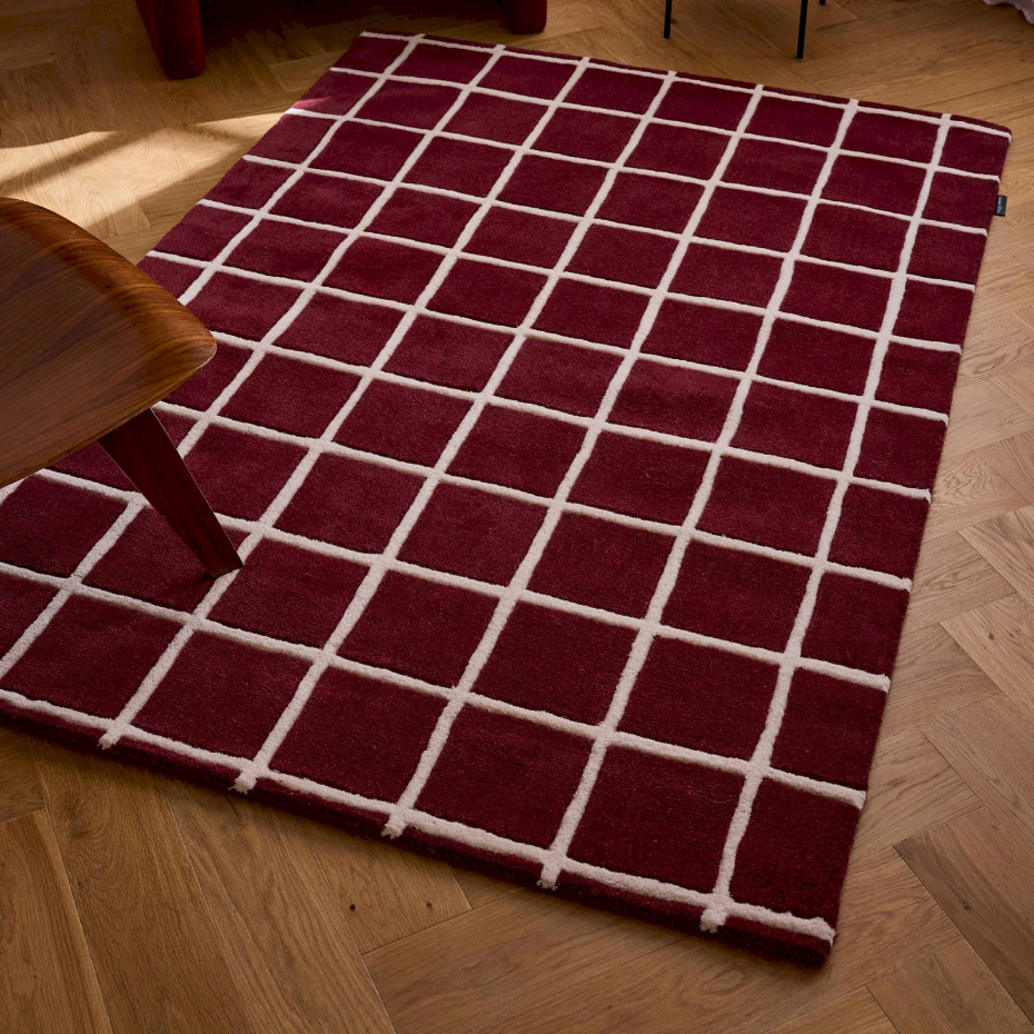 Tapis en laine et coton fait main  d'orage