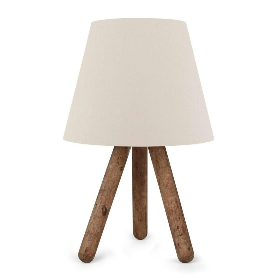 Lampe de chevet trépied bois KILIS