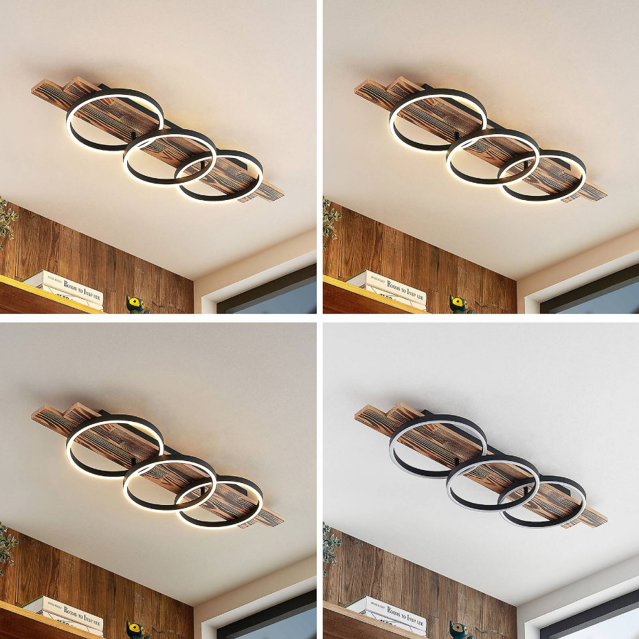 Plafonnier en bois moderneLED, Sentoa