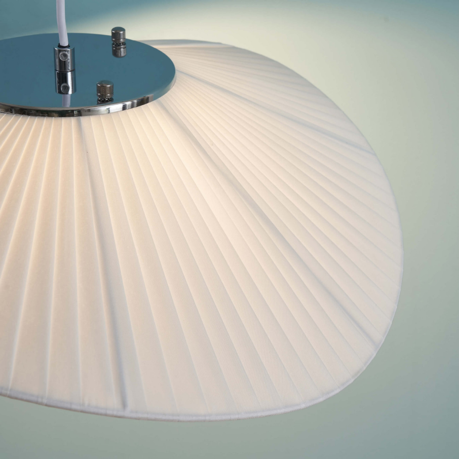Suspension plissée tissu blanc - ODALIA