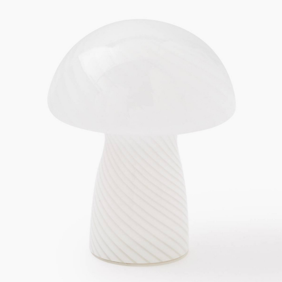 Lampe champignon, 16xH21cm, en verre