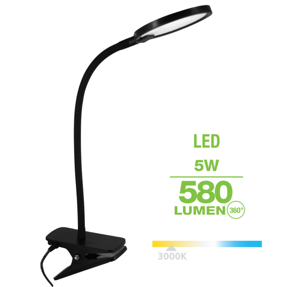 Lampe de bureau tactile clipsable, STARLA