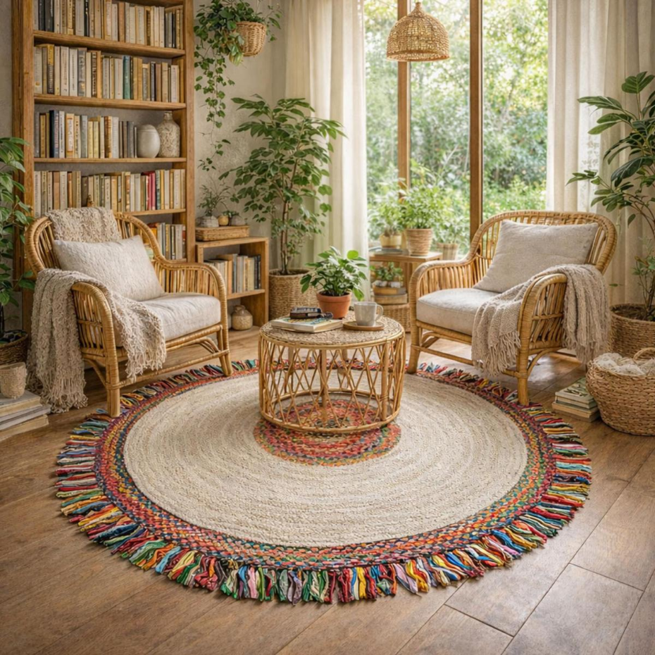Tapis rond JT SATCH , tapis jute artisanal