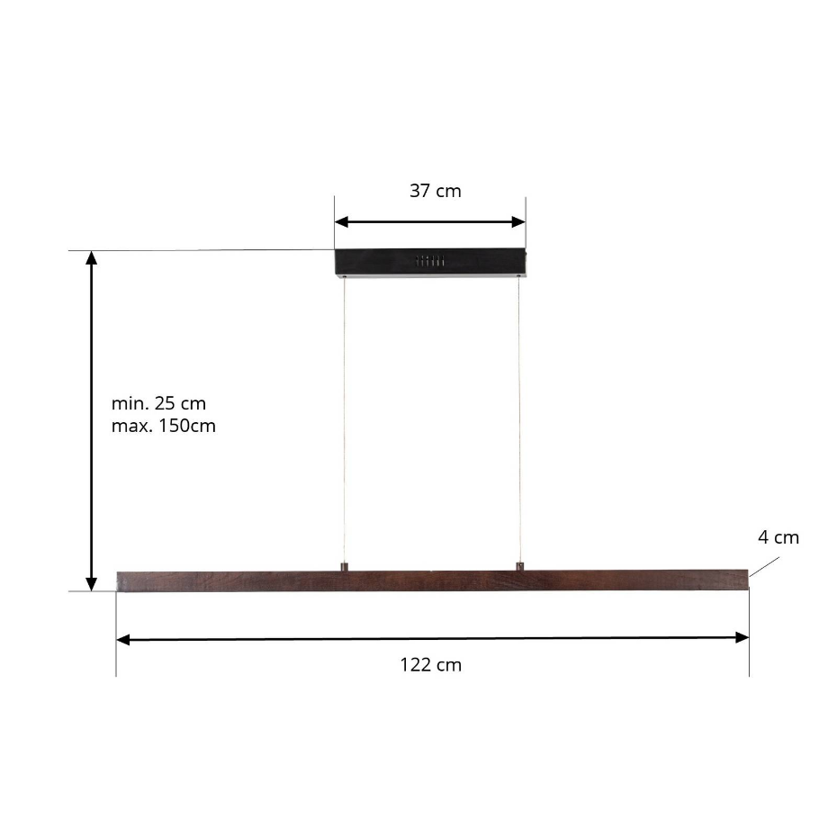 Suspension en bois traditionnelLED, Nihalo