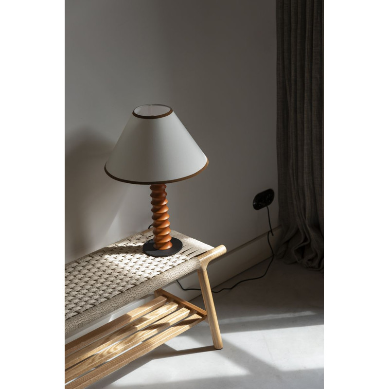 Lampe design en bois bohème