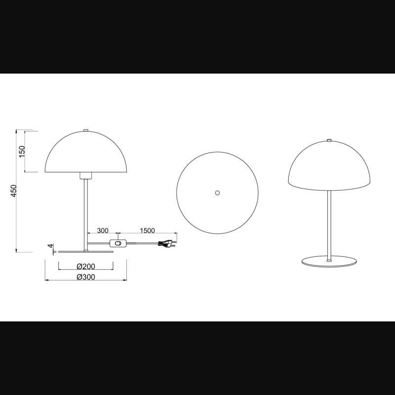 Lampe design en métal, NOLA