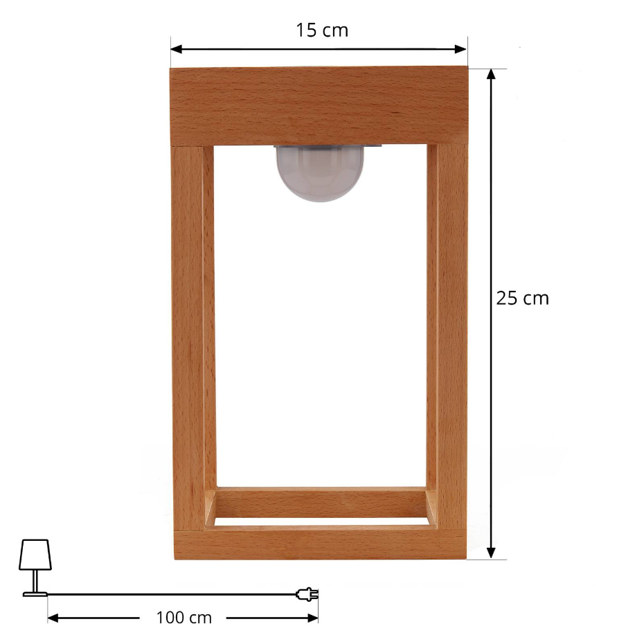 Lampe solaire extérieur en boisLED, Peransa