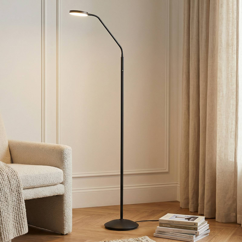 Lampadaire en métal moderneLED, Elvyn