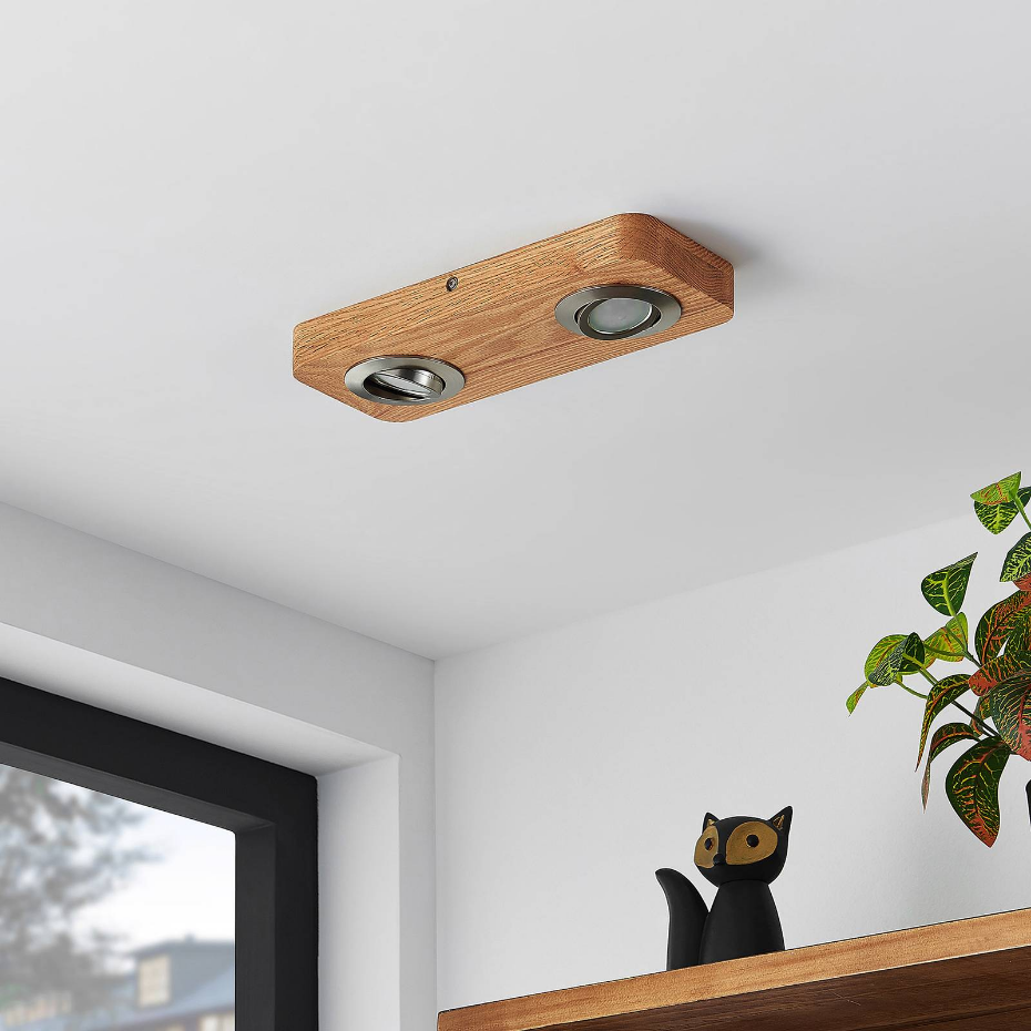 Plafonnier en bois moderneLED, Mikari