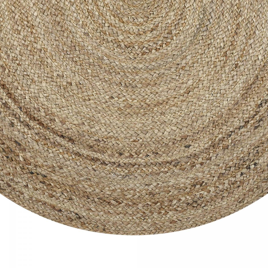 Tapis rond fait à la main en jute motif uni SUNNY
