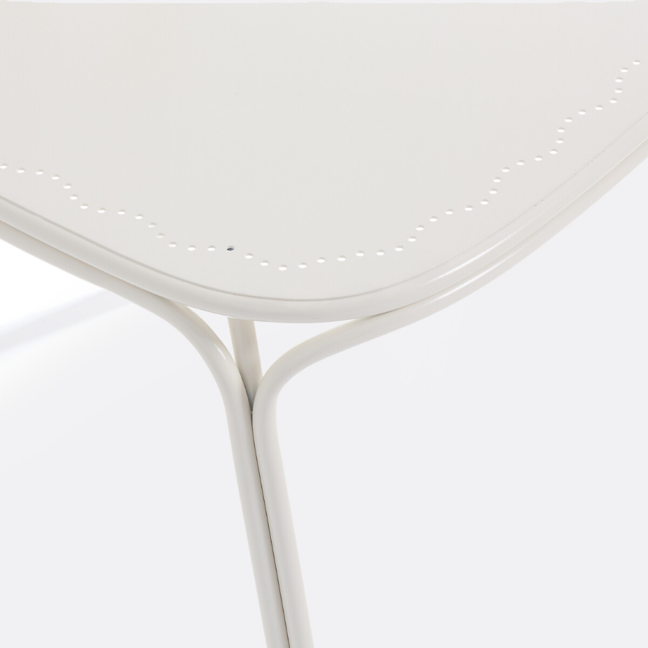 Lot de 2 chaises de jardin, en métal acier, avec coussin, LACOMO