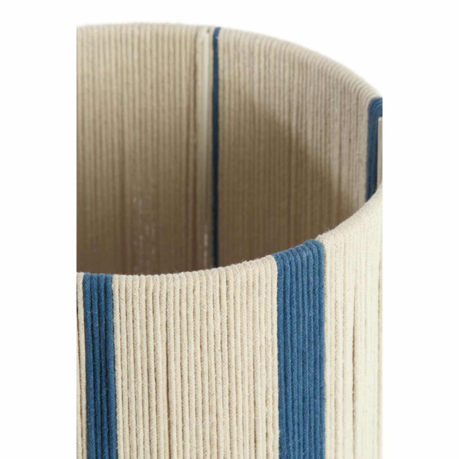 Abat-jour Tube - Medan - Ø25 Cm - Crème Et Bleu