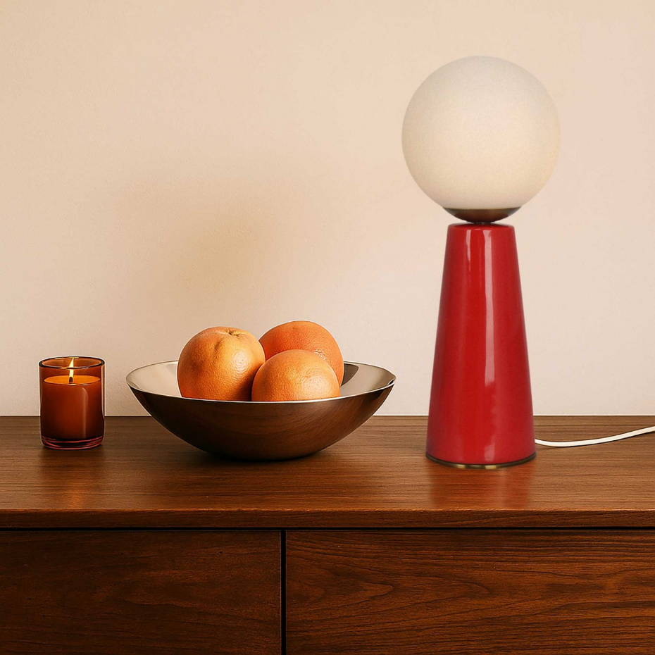 Lampe à poser en céramique & verre & métal, COLYNE