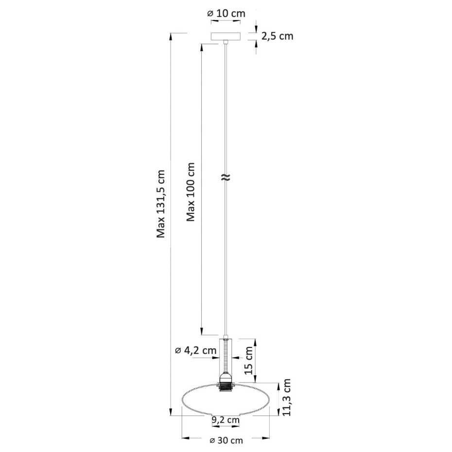 Suspension élégante à verre opalin – ZINNIA