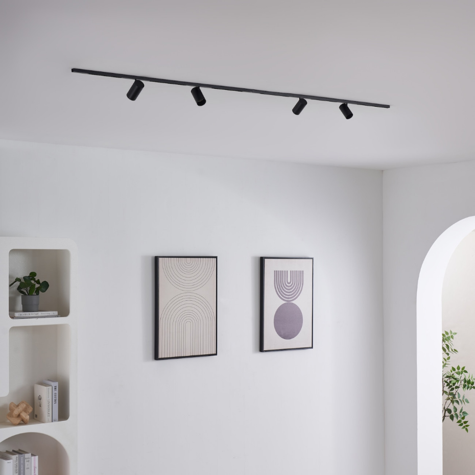 Kit 2 rails + 4 spots LED orientables - LYNE