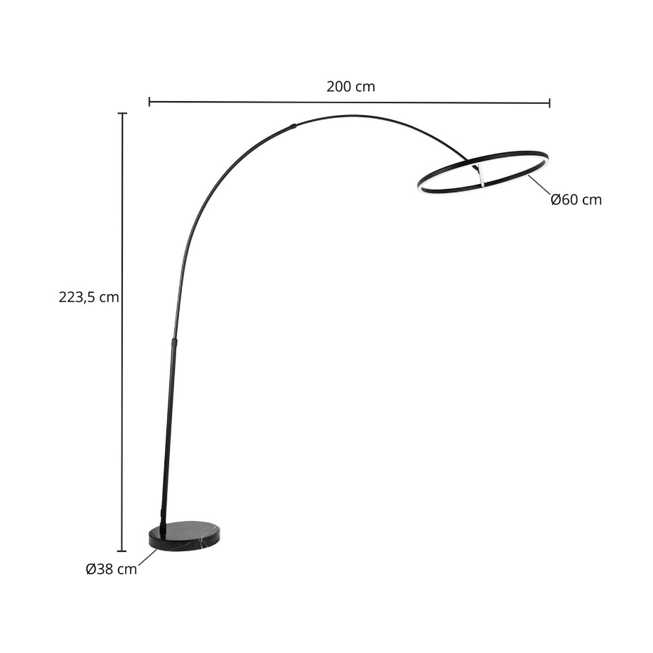 Lampadaire en aluminium moderneLED, Virvera