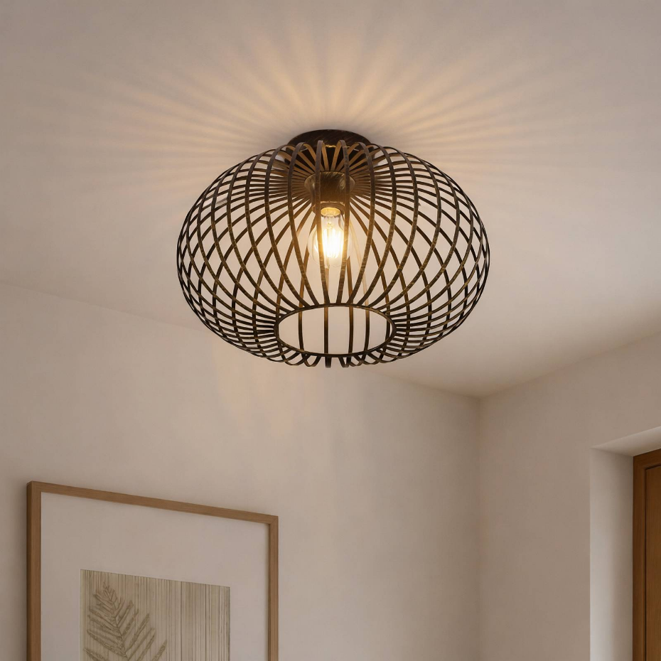 Plafonnier en métal moderne, Rosalea