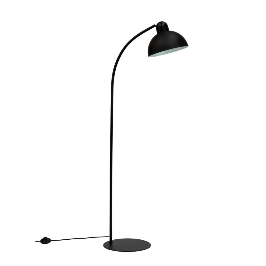 Lampadaire noir à base plate ERIC