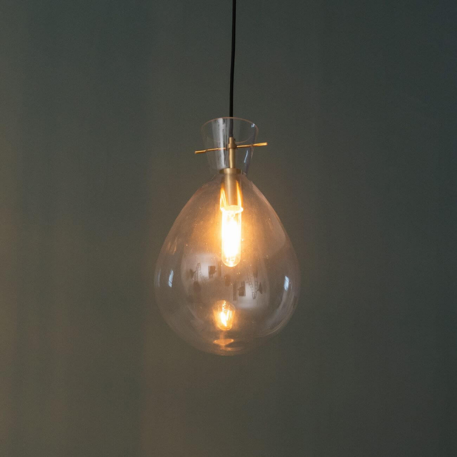 Suspension goutte verre clair - GABRIELA