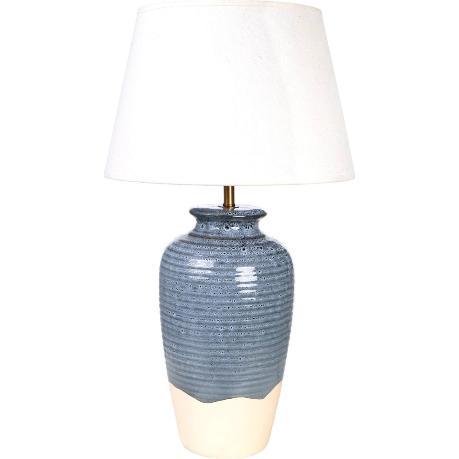 Lampe de salon en céramique avec abat-jour rond