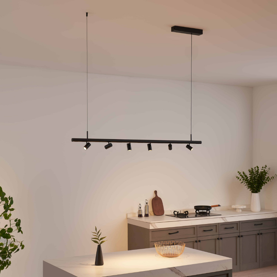 Suspension 6 spots LED orientables - LYNE