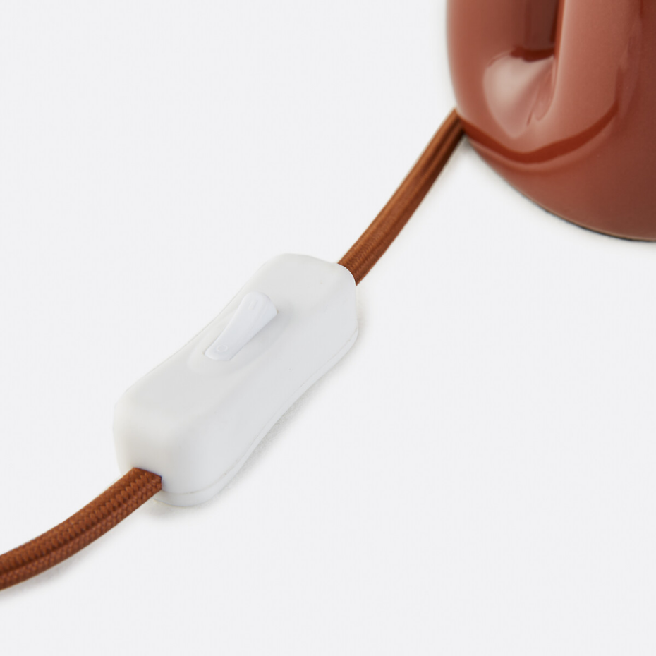 Lampe à poser céramique et lin, Malo