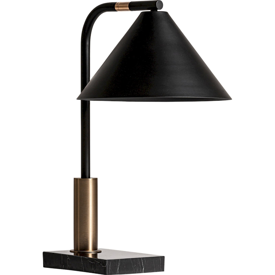 Lampe de bureau en fer  et corde finition vieilli