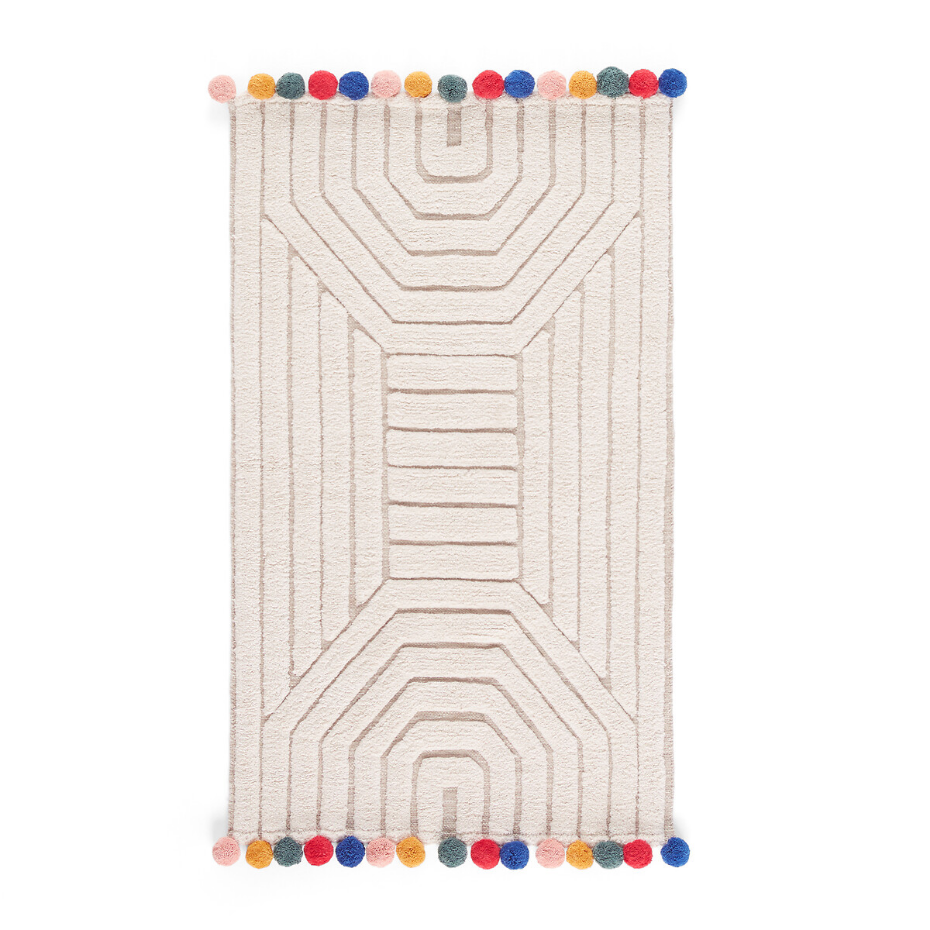 Tapis enfant coton bio tufté, Ponponi