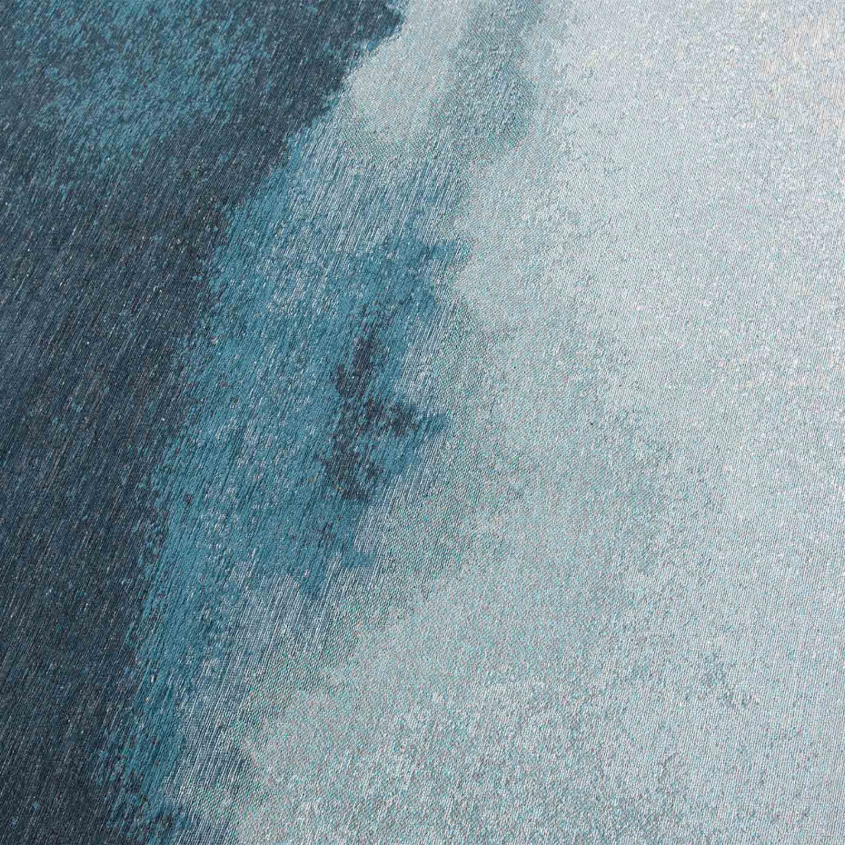 Tapis salon et chambre tissé plat BLUE MIRAGE