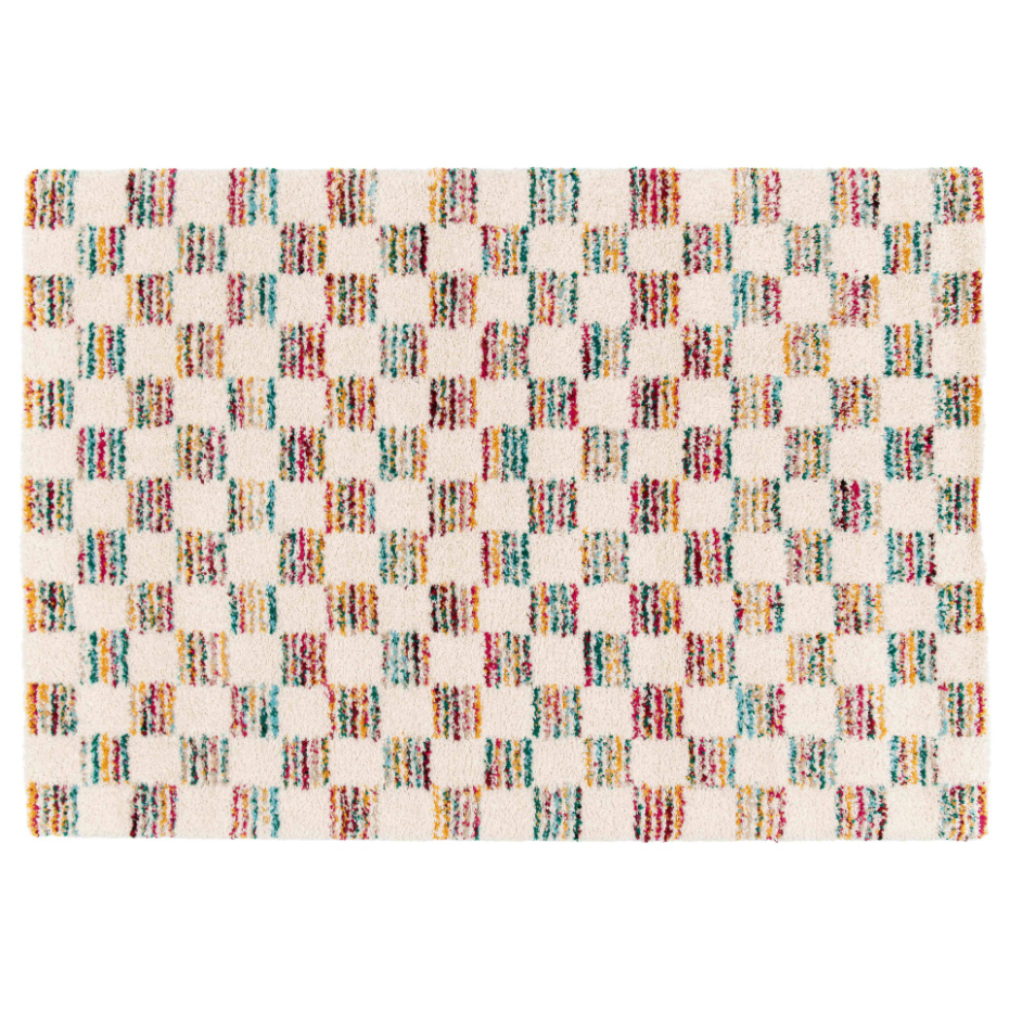 Tapis shaggy rectangulaire en polypropylène, CANDY