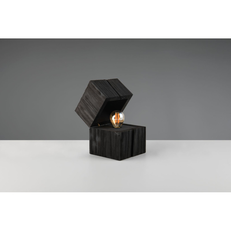 Lampe design en bois vintage, TRESOR