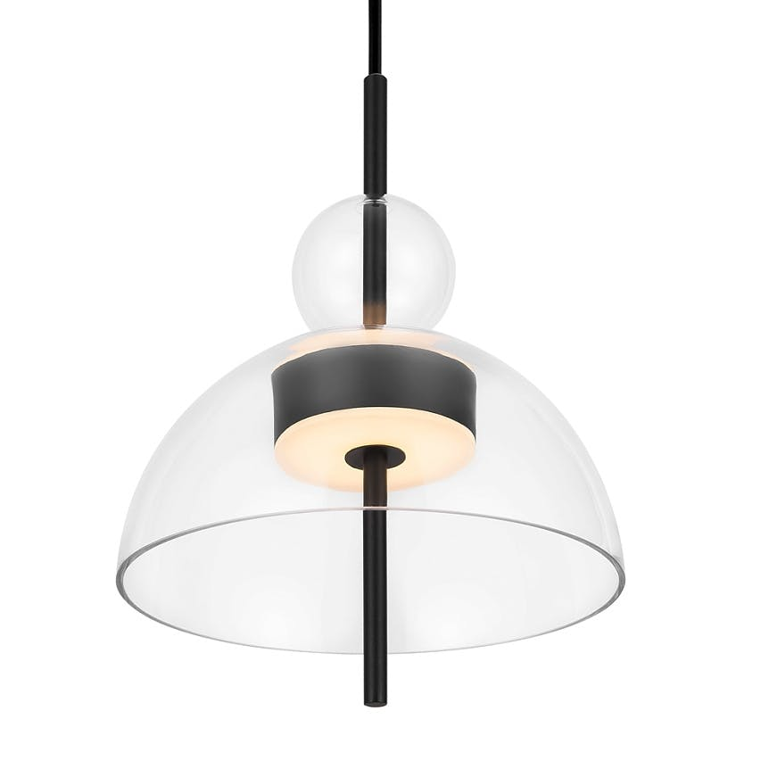 Suspension LED moderne 1 abat-jour en verre NORA