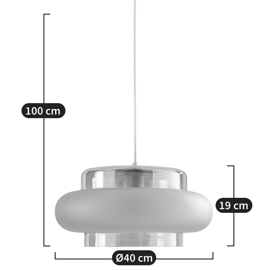 Suspension en verre coloré Ø40 cm, Triana
