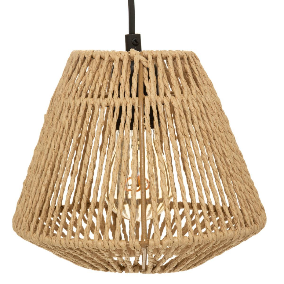 Suspension trois lumières corde tressée JILY