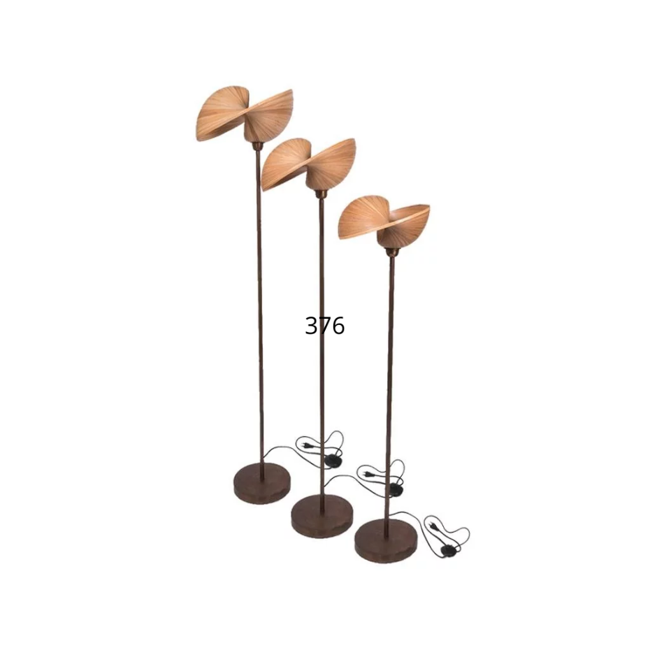 Lampadaire en bronze et bambou EKO