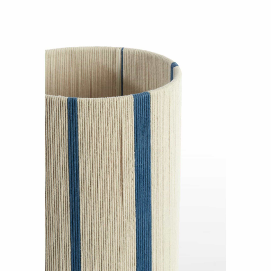 Abat-jour Tube - Medan - Ø25 Cm - Crème Et Bleu