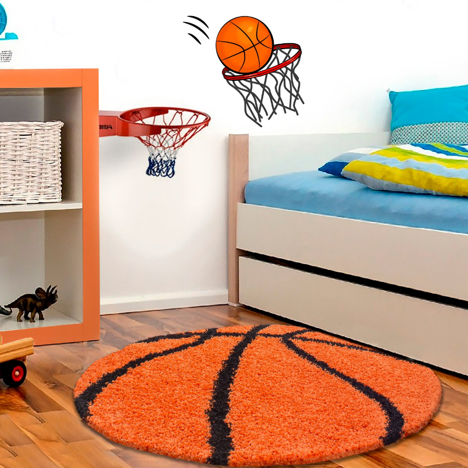 Tapis rond enfant motif ballon FUN