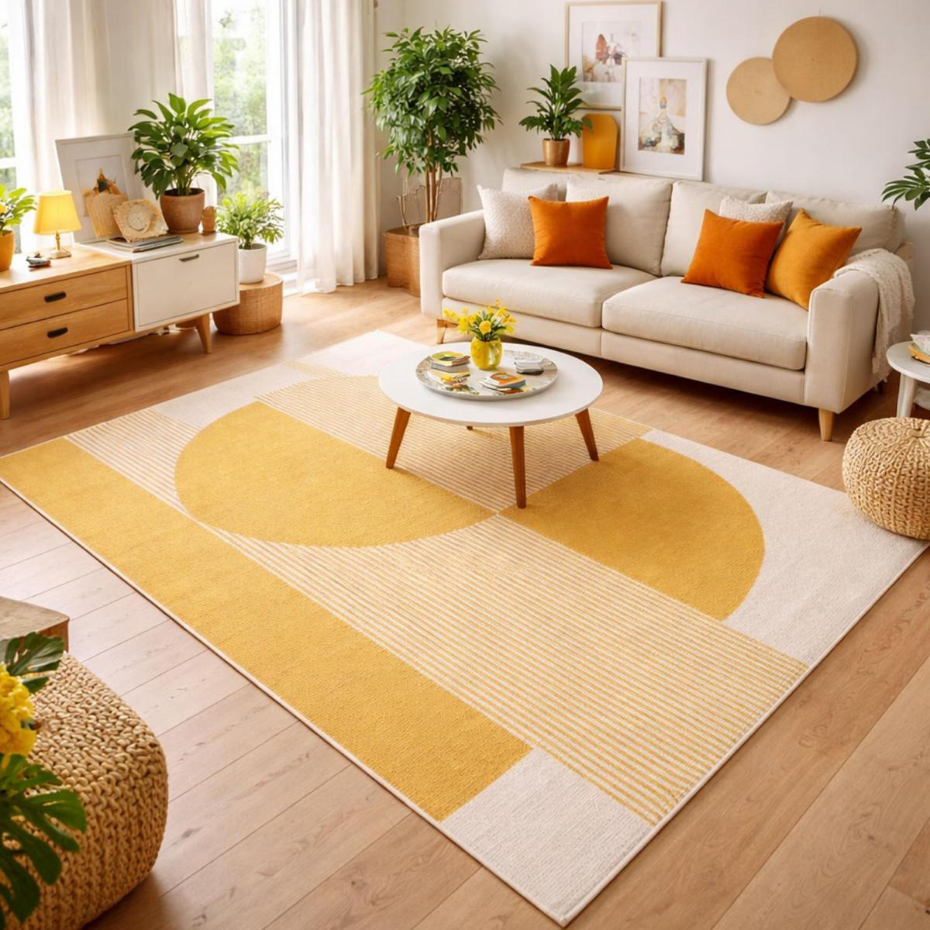 Tapis salon et chambre tissé motif géométrique CONTUNI
