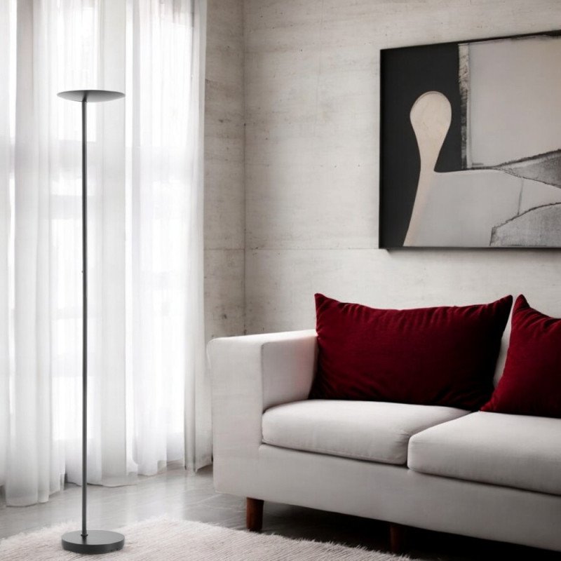 Lampadaire Led Daphné Noir à Intensité Variable