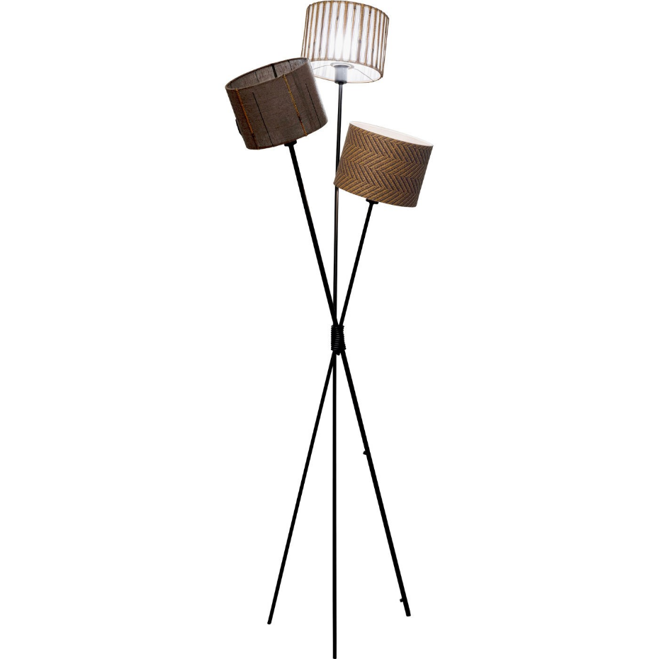 Lampadaire en acier, soie et lin, CANNES